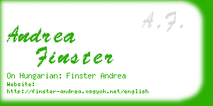 andrea finster business card